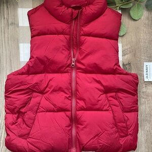 Old Navy Kids Cherry Red Puffer Vest
